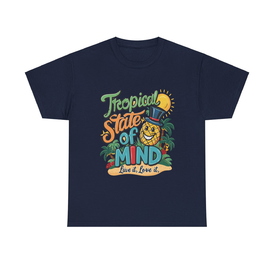 Gildan Tropical State  Unisex Heavy Printed Short Sleeve Cotton Tee