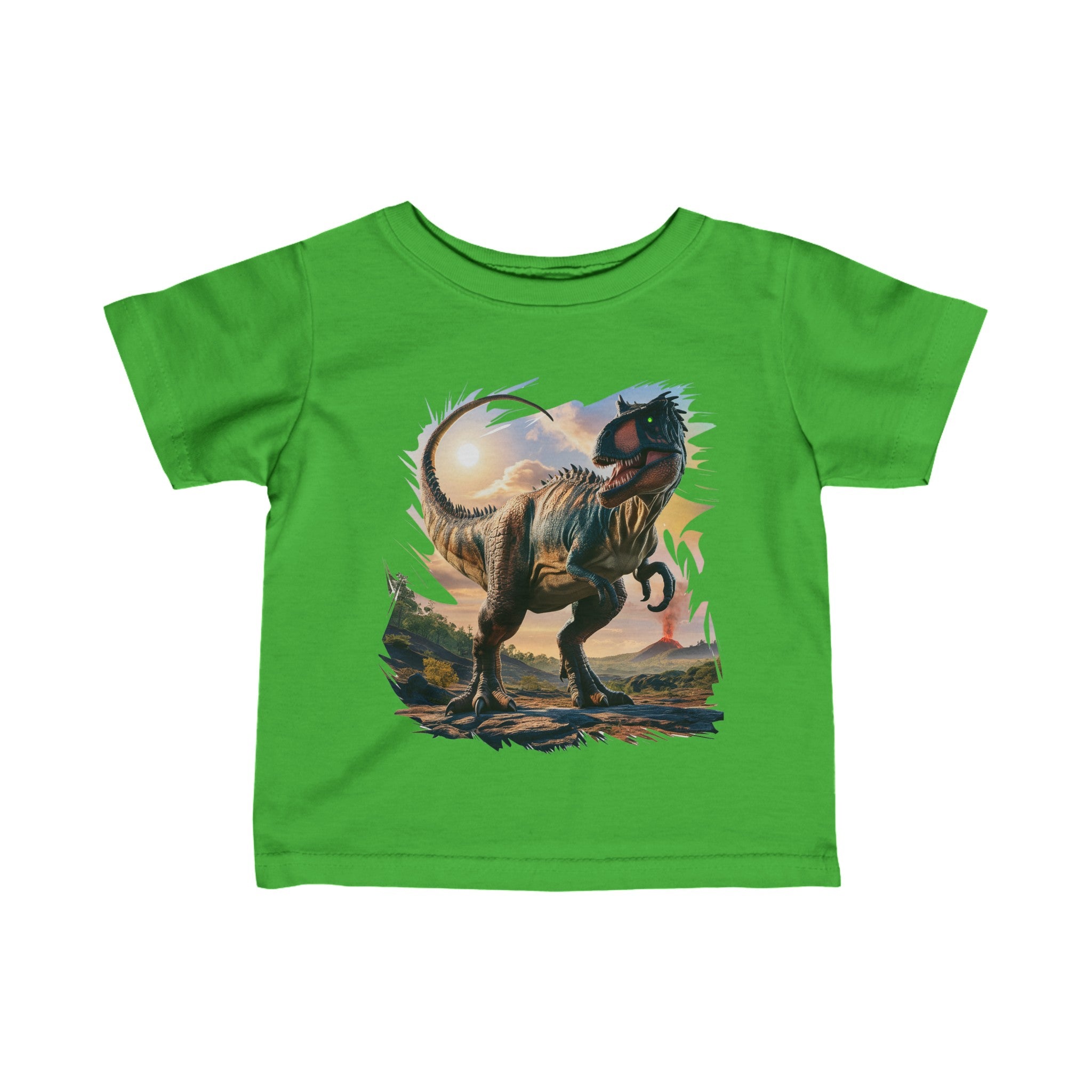 Infant Fine Jersey Dianosaur Printed Short SleeveTee