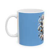 Flowers Printed Ceramic Mug, (11oz, 15oz)