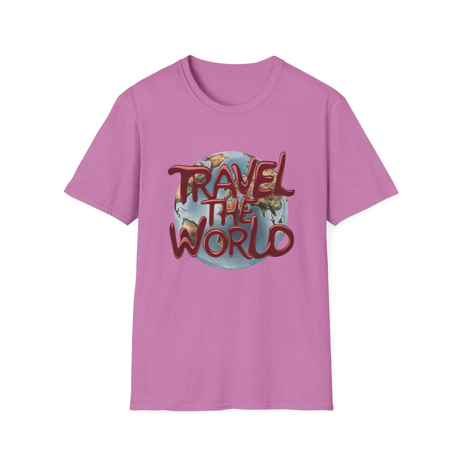 Travel the World Unisex Softstyle Short Sleeve Printed T-Shirt