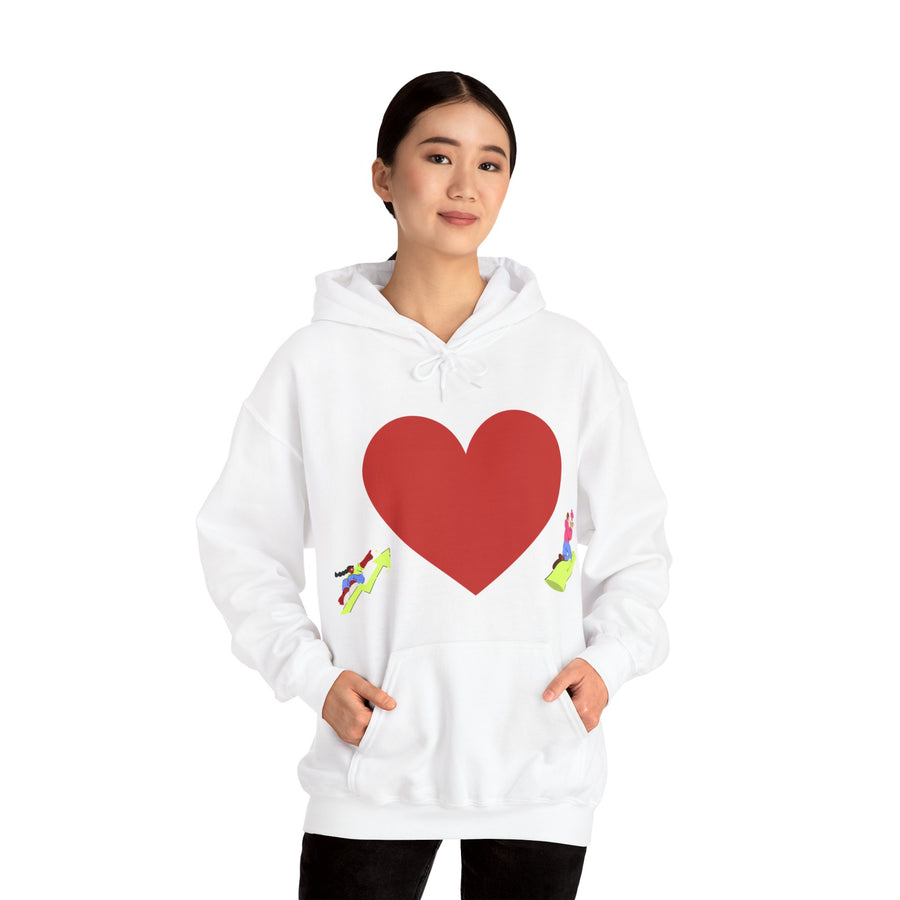 Unisex Heavy Blend™ Hooded Chest Print Sweatshirt