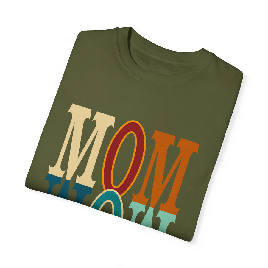 Mom Unisex Garment-Dyed Crew Neck Printed T-shirt