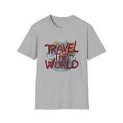 Travel the World Unisex Softstyle Printed T-Shirt