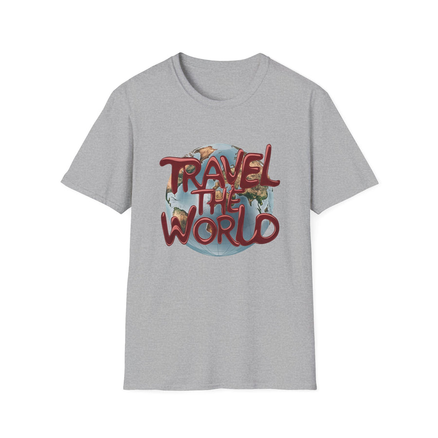 Travel the World Unisex Softstyle Printed T-Shirt