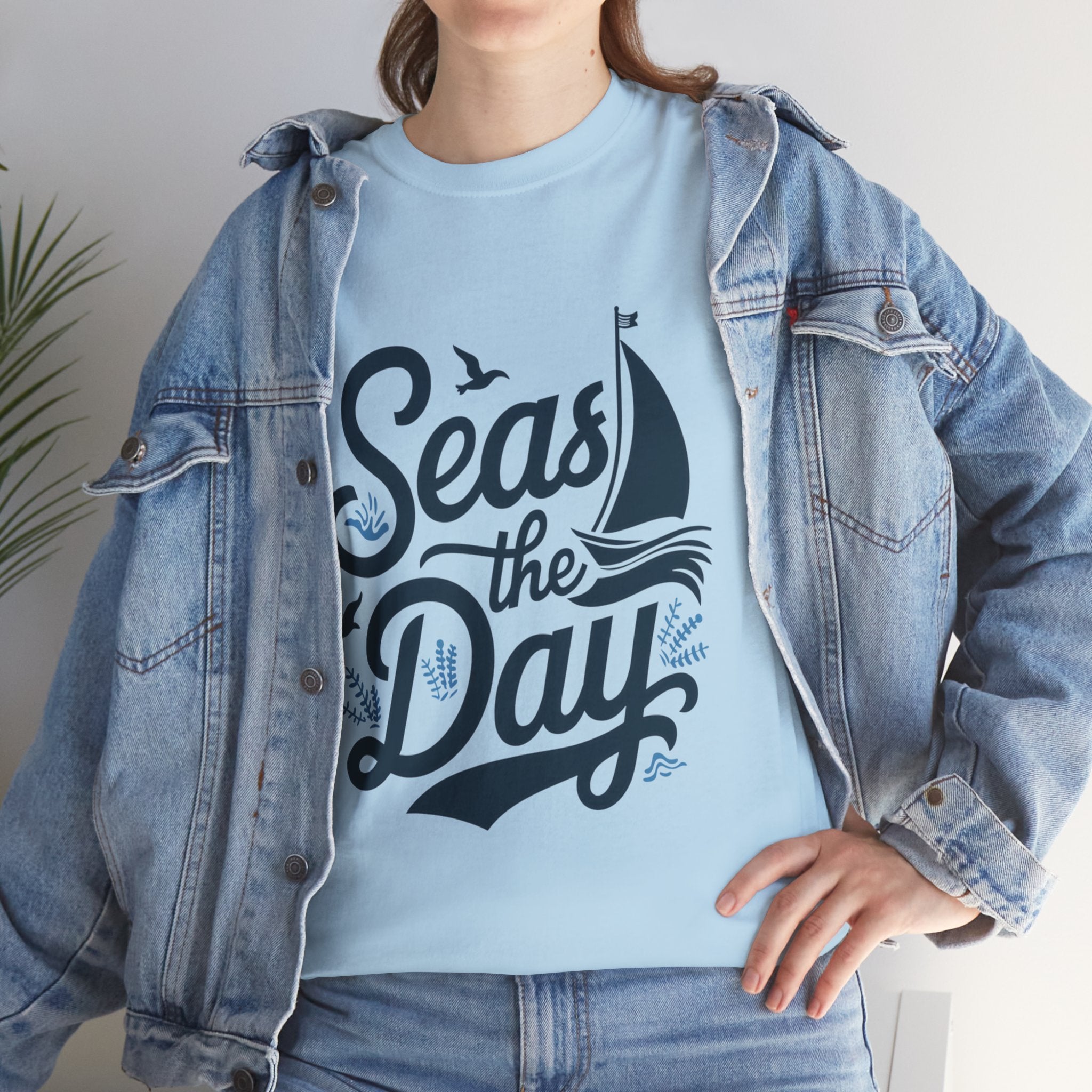 Gildan Seas the Day Unisex Heavy Printed Short Sleeve Cotton Tee