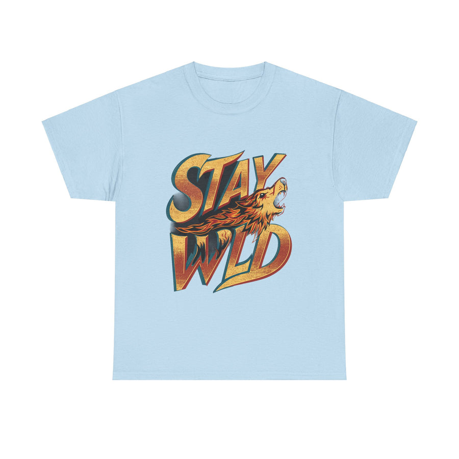 Gildan Stay Wild Unisex Heavy Printed Short Sleeve Cotton Tee