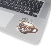 Typographic coffee cup  Kiss-Cut Stickers