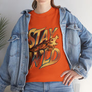 Gildan Stay Wild Unisex Heavy Printed Short Sleeve Cotton Tee