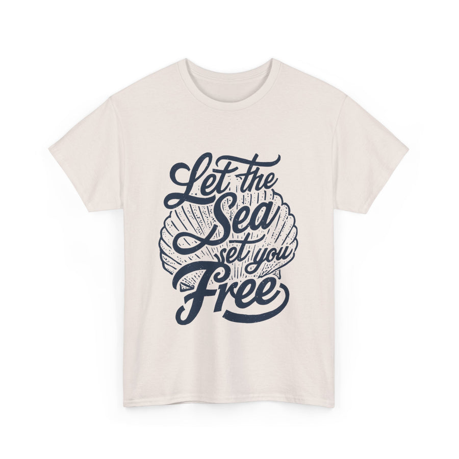 Gildan Let the Sea Unisex Heavy Printed Short Sleeve Cotton Tee