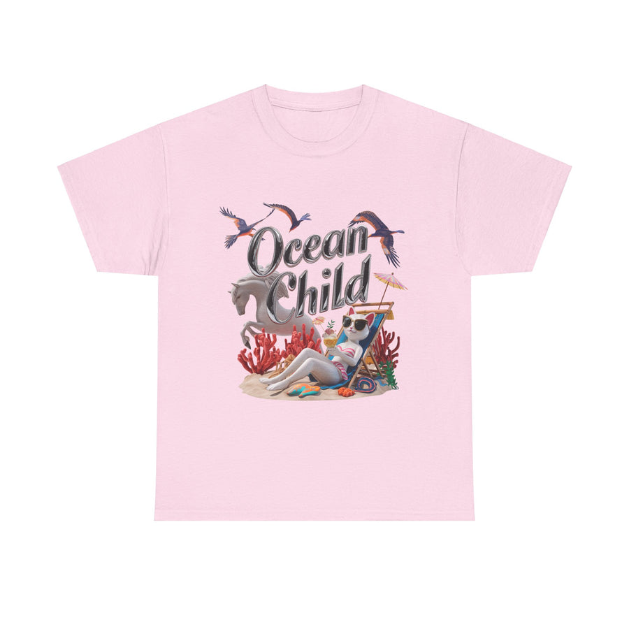 Ocean Child Printed Unisex Heavy Cotton Short Sleeve T-Shirt