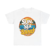 Gildan Sun Sea and Sand Printed Unisex Heavy Cotton Short Sleeve Tee