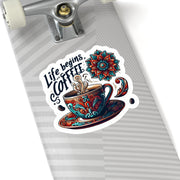 Colourful Coffee Kiss-Cut Stickers