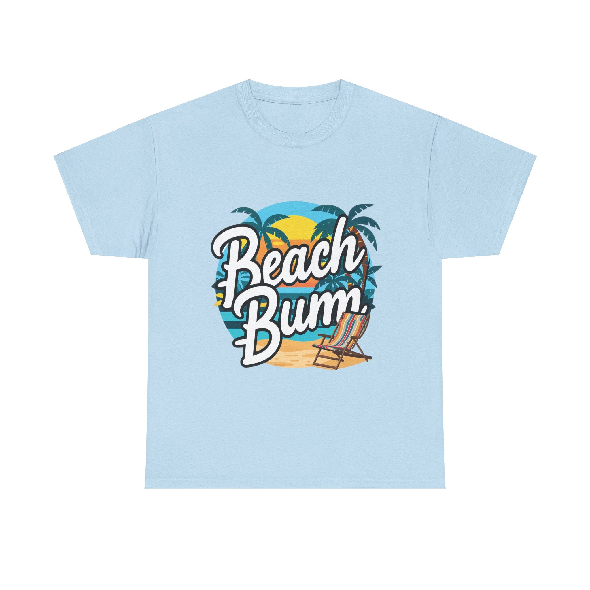 Gildan  Unisex Heavy Printed Short Sleeve Beach Bum Printed  Cotton T-Shirt