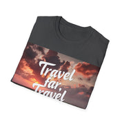 Travel far, Adventure Unisex Softstyle Printed Crew Neck T-Shirt