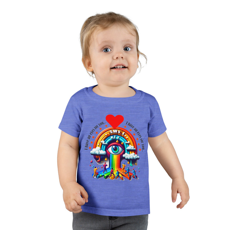 Toddler  100% Ringspun cotton Chest Print Short Sleeve T-shirt