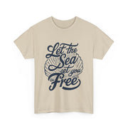 Gildan Let the Sea Unisex Heavy Printed Short Sleeve Cotton Tee