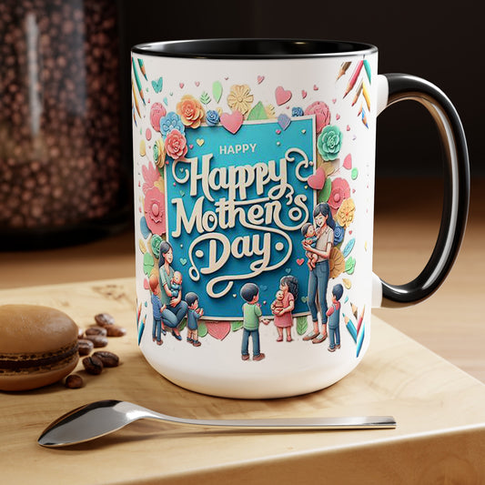 Two-Tone Coffee Mugs, Mother's Day Special, 15oz