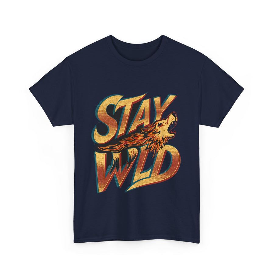 Gildan Stay Wild Unisex Heavy Printed Short Sleeve Cotton Tee