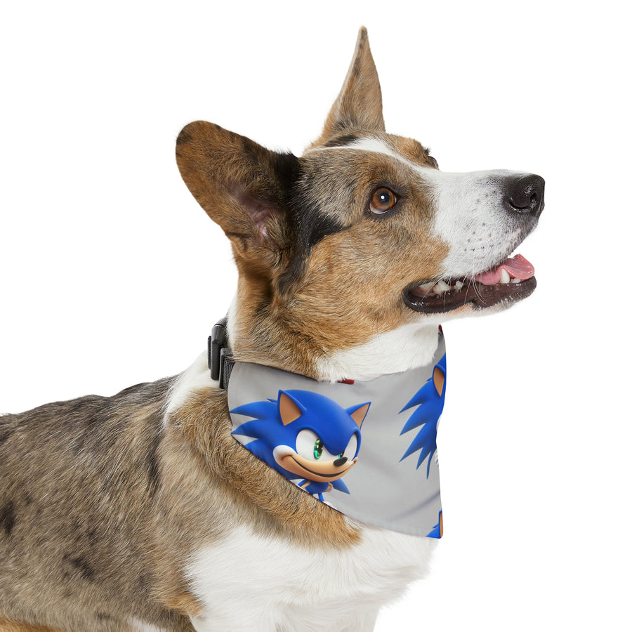 Pet Bandana Collar, smurf design