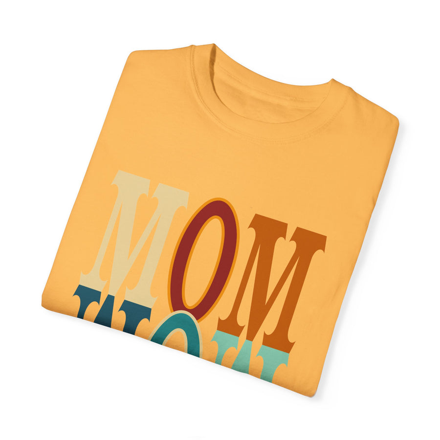 Mom Unisex Garment-Dyed Crew Neck Printed T-shirt