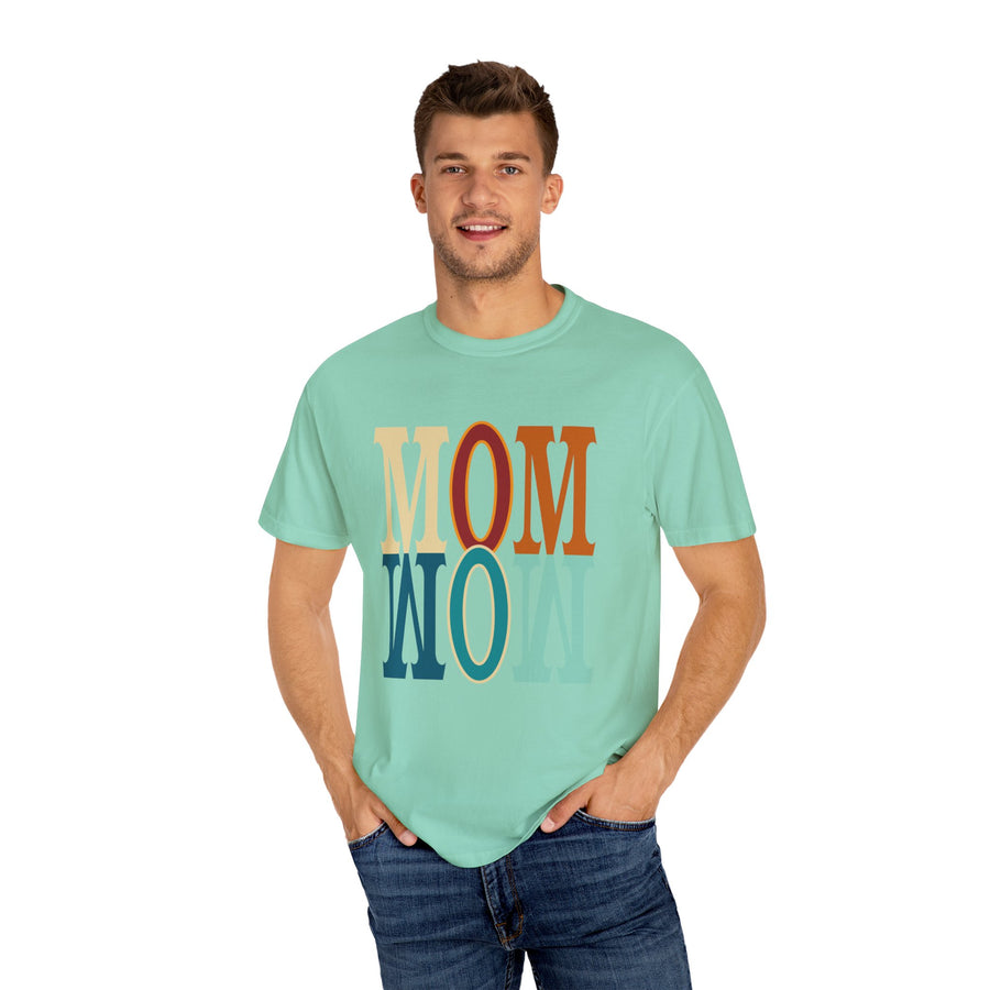 Mom Unisex Garment-Dyed Crew Neck Printed T-shirt