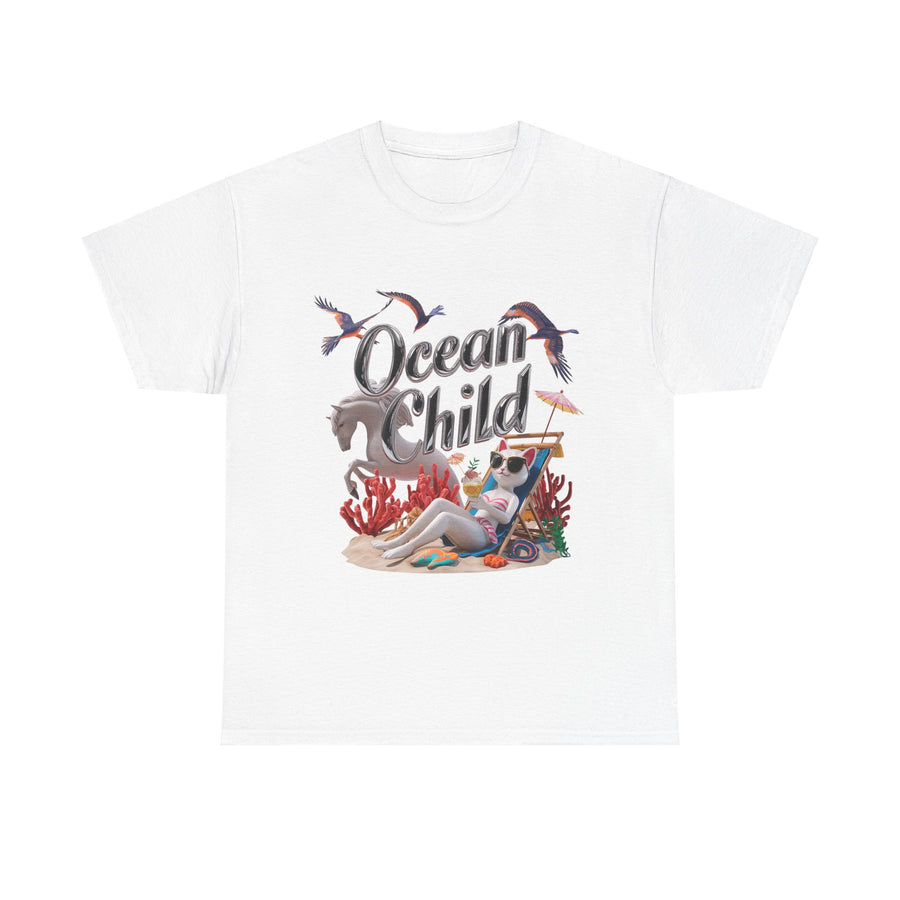 Ocean Child Printed Unisex Heavy Cotton Short Sleeve T-Shirt