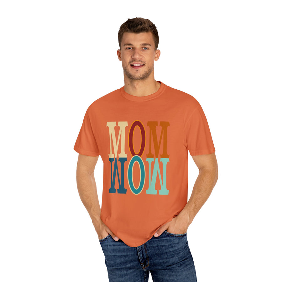 Mom Unisex Garment-Dyed Crew Neck Printed T-shirt