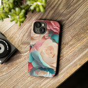 Tough Phone Cases, Colorful Floral Design, Apple iPhone, Samsung Galaxy, and Google Pixel devices with premium-quality custom protective phone cases.