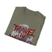 Travel the World Unisex Softstyle Printed T-Shirt