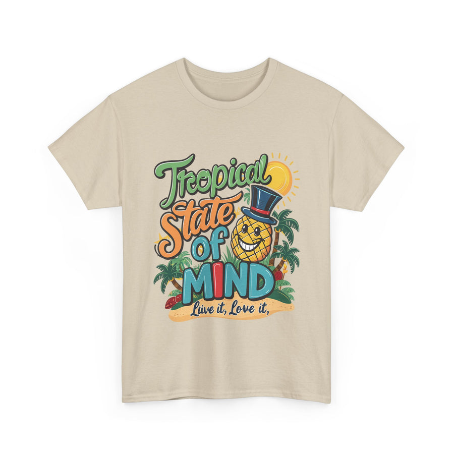 Gildan Tropical State  Unisex Heavy Printed Short Sleeve Cotton Tee