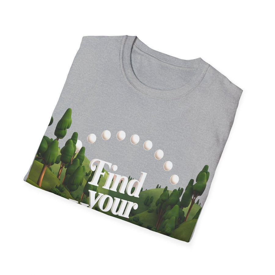 Happy Place Printed  Unisex Softstyle Crew Neck T-Shirt