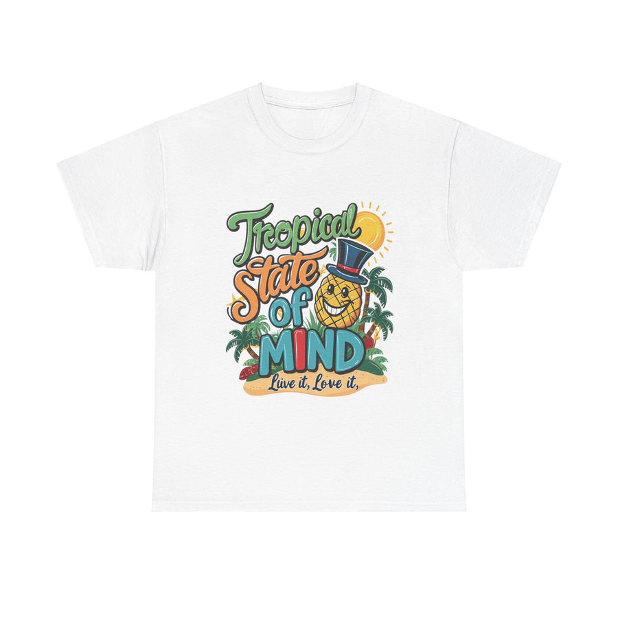 Gildan Tropical State  Unisex Heavy Printed Short Sleeve Cotton Tee