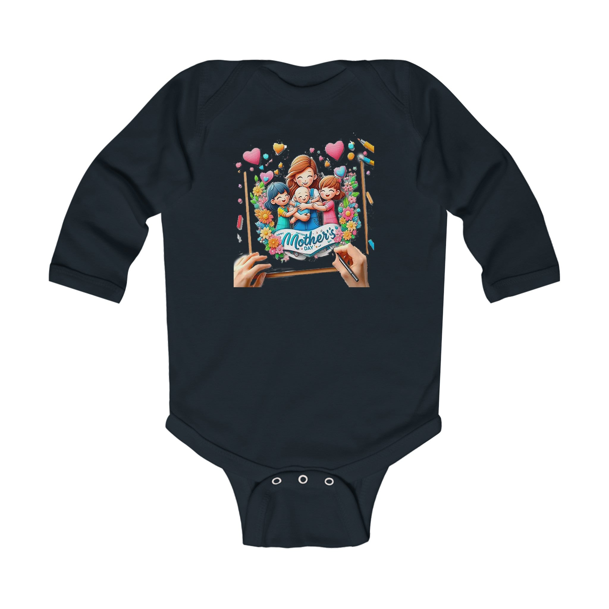 Baby Unisex Ring Spun Cotton Long Sleeve Bodysuits