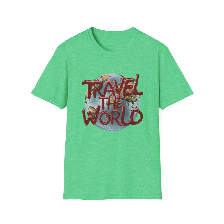 Travel the World Unisex Softstyle Short Sleeve Printed T-Shirt