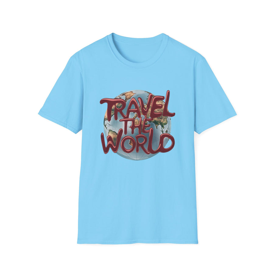 Travel the World Unisex Softstyle Short Sleeve Printed T-Shirt