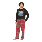 Men's Long Sleeve Round Neck Chest Print Pajama Set