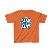 Kids Seas the Day Heavy Cotton Crew Neck  Printed T-Shirt Gildan