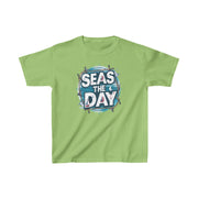 Kids Seas the Day Heavy Cotton Crew Neck  Printed T-Shirt Gildan