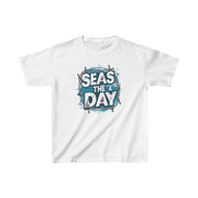 Kids Seas the Day Heavy Cotton Crew Neck  Printed T-Shirt Gildan