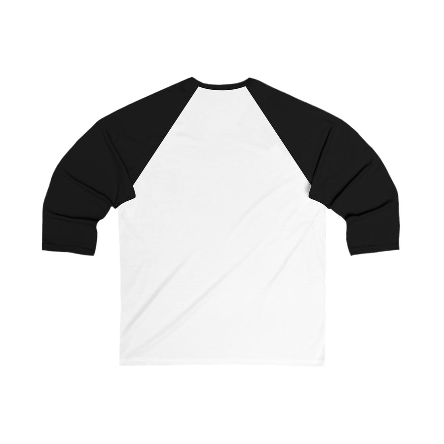 Unisex 3\4 Sleeve Chest Print Baseball Tee