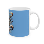 Flowers Printed Ceramic Mug, (11oz, 15oz)