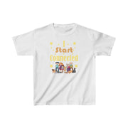 Kids Heavy Cotton™ Short Sleeve Crew Neck Chest Print Tee