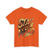 Gildan Stay Wild Unisex Heavy Printed Short Sleeve Cotton Tee