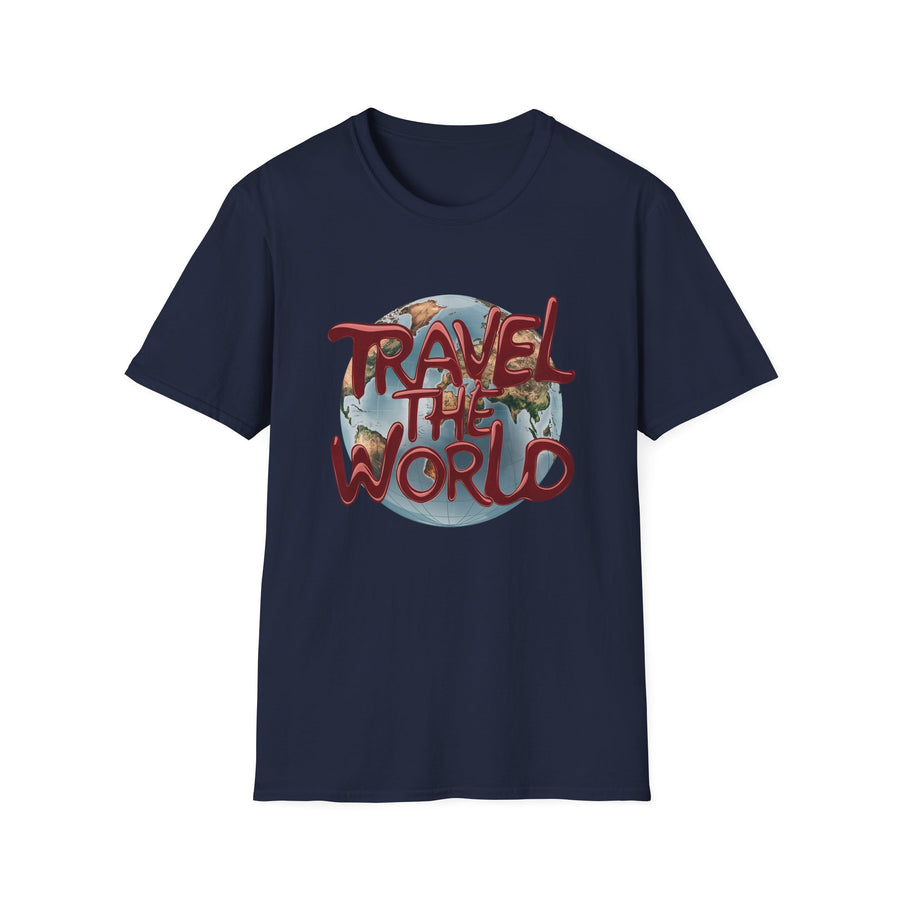 Travel the World Unisex Softstyle Short Sleeve Printed T-Shirt