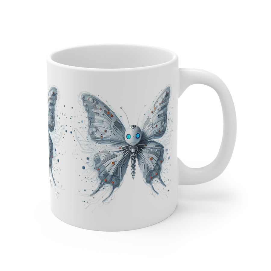 Robot butterfly Printed Mug