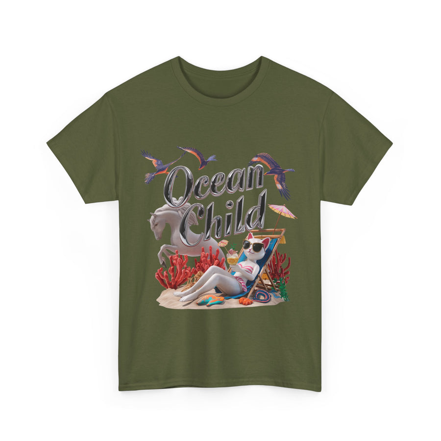 Ocean Child Printed Unisex Heavy Cotton Short Sleeve T-Shirt