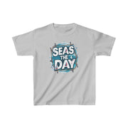 Kids Seas the Day Heavy Cotton Crew Neck  Printed T-Shirt Gildan