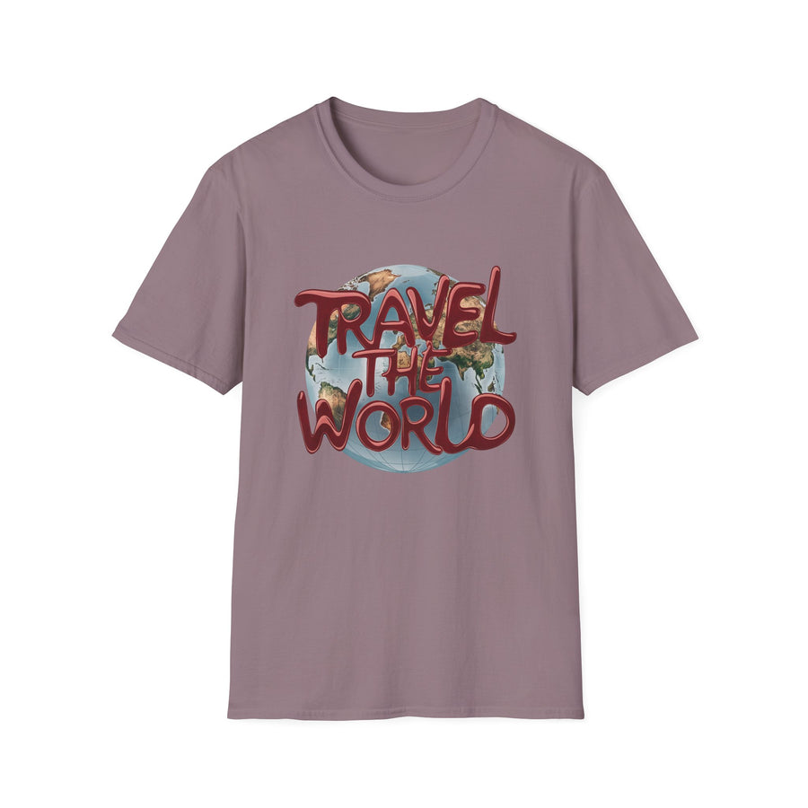 Travel the World Unisex Softstyle Short Sleeve Printed T-Shirt