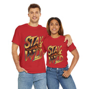 Gildan Stay Wild Unisex Heavy Printed Short Sleeve Cotton Tee