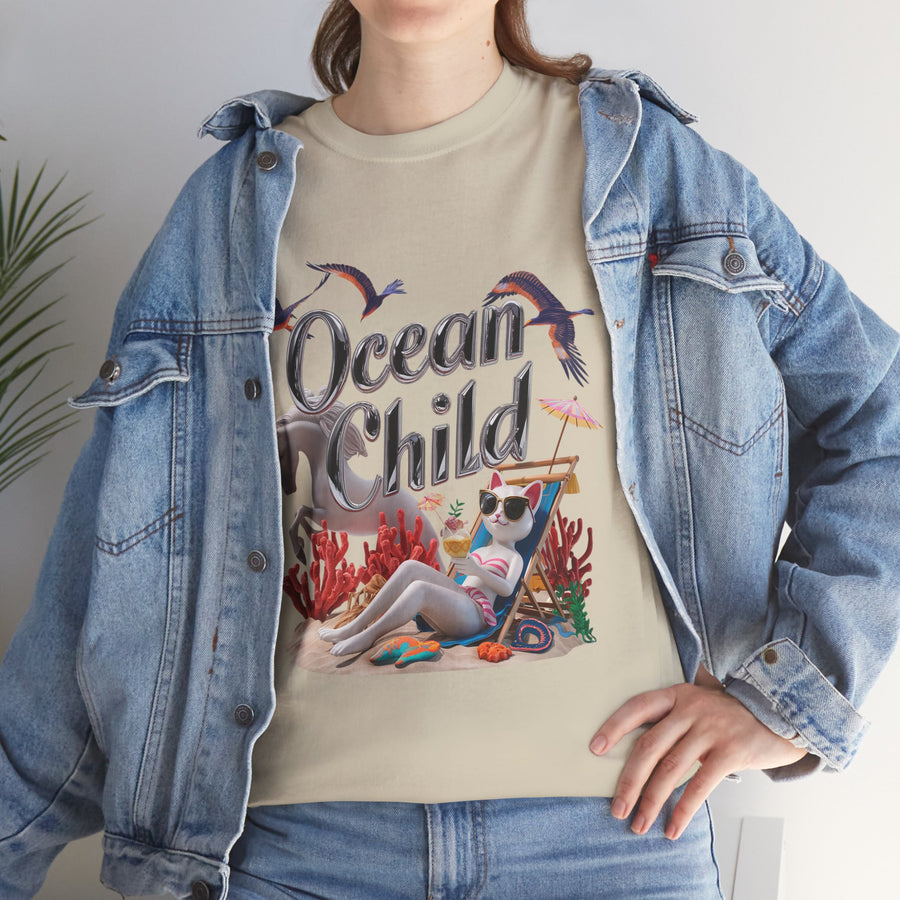 Ocean Child Printed Unisex Heavy Cotton Short Sleeve T-Shirt